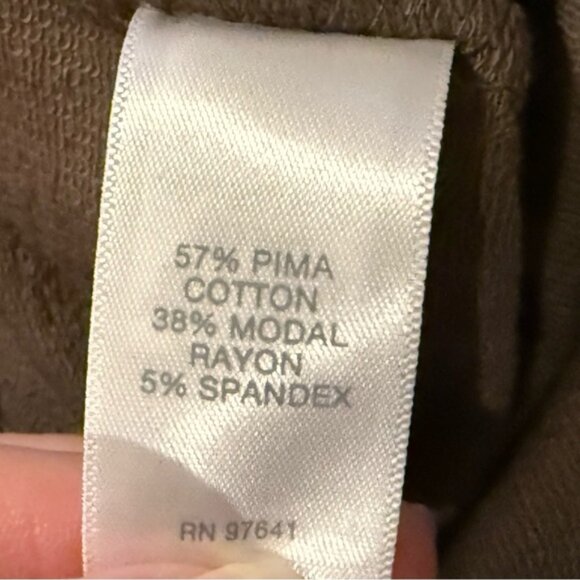 New Pure Jill hazelnut knit pants Sz M pull on 57% Pima cotton 38% modal rayon - Picture 8 of 8